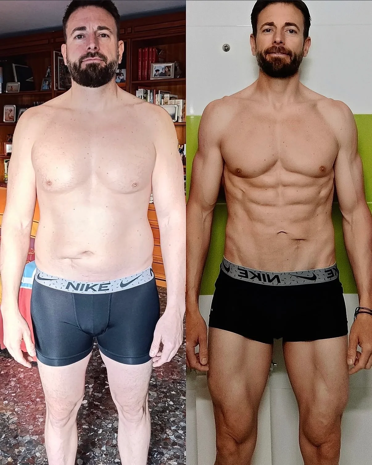 Transformación de Adrián, antes y después tras 4 meses