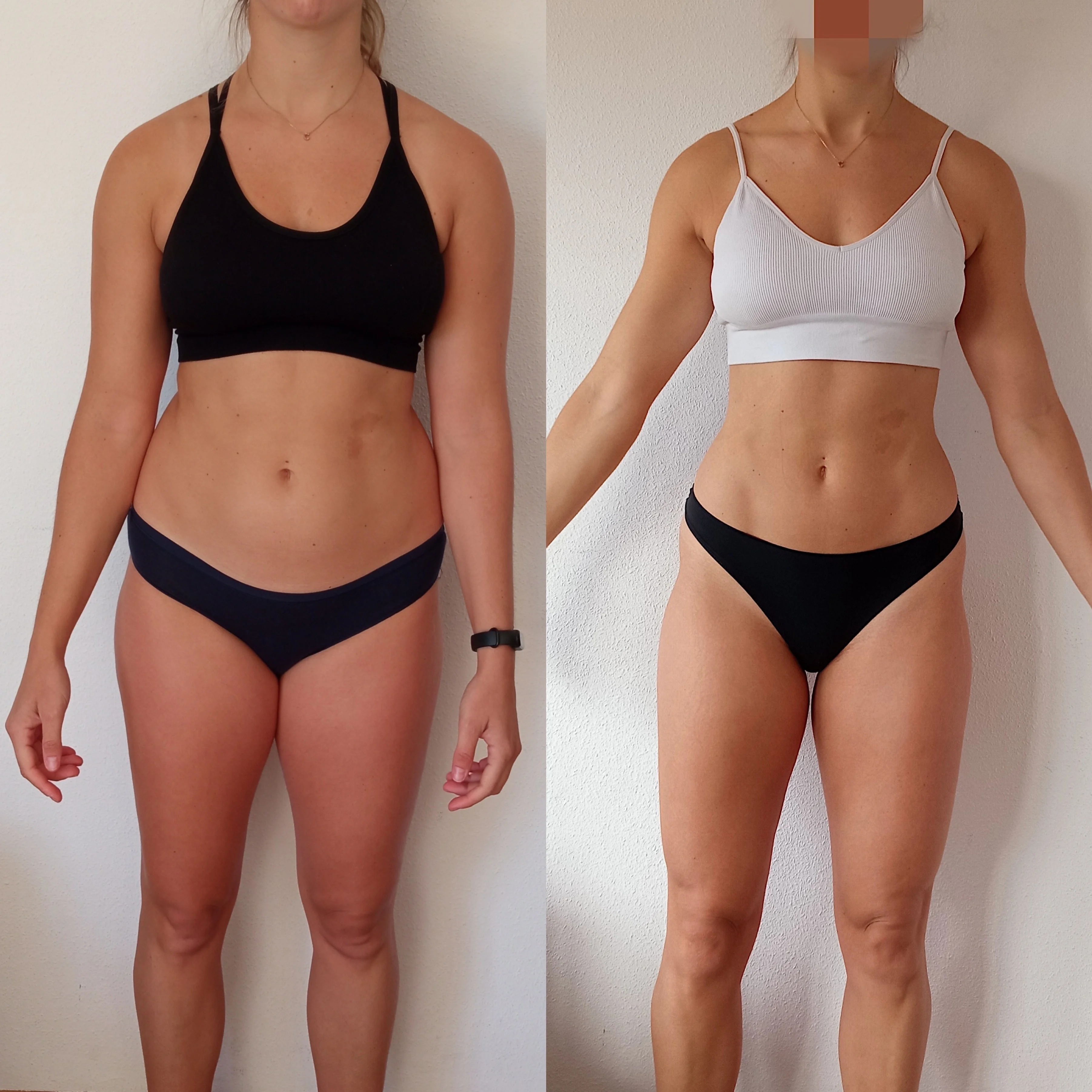 Transformación de Carolina, antes y después tras 3 meses