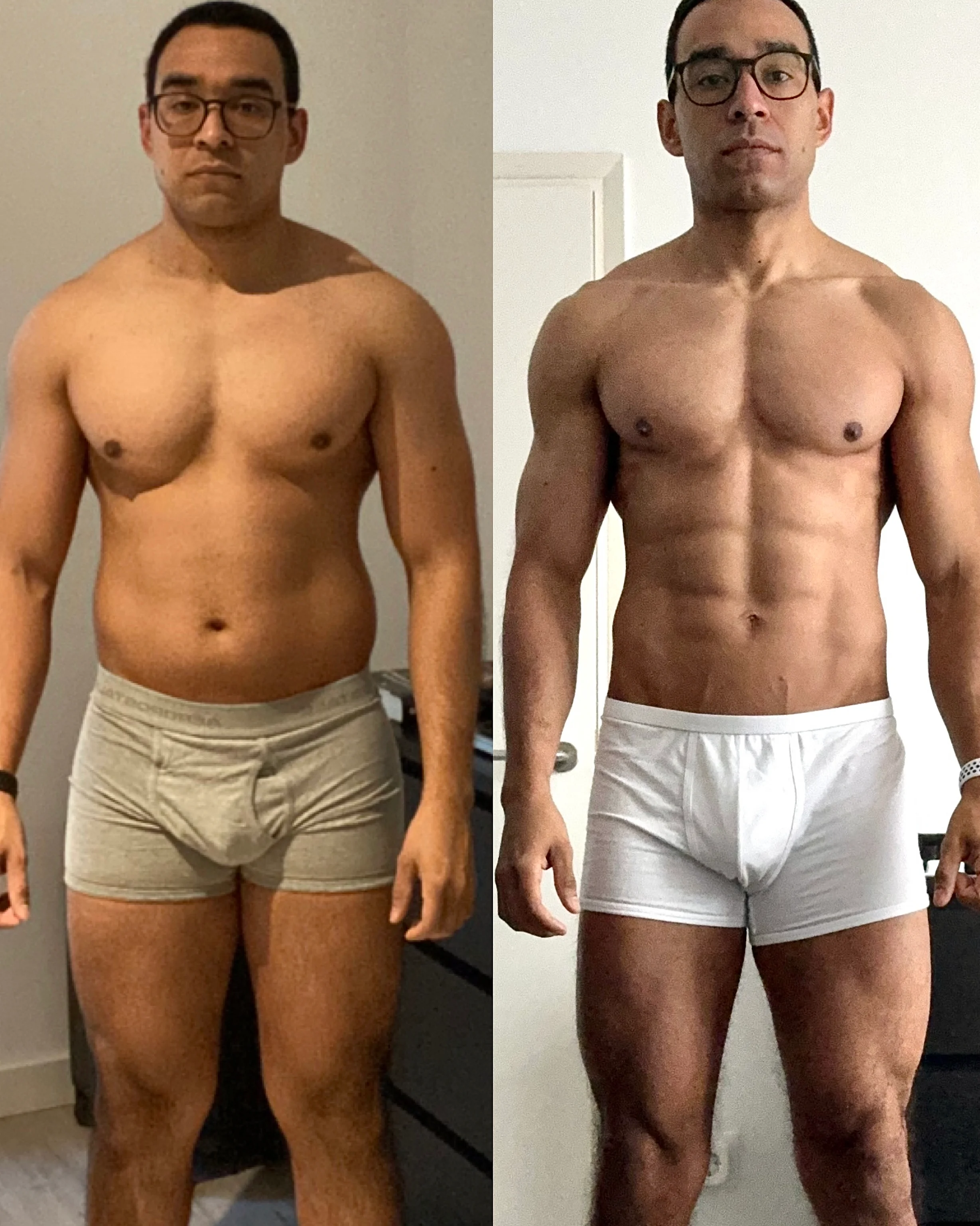 Transformación de Osmar, antes y después tras 8 meses